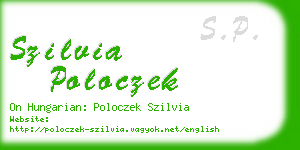 szilvia poloczek business card